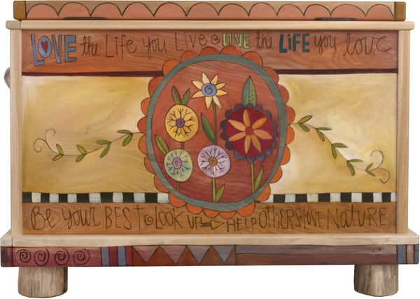 Chest –  "This is your Beautiful and Amazing Life" chest with floral motif