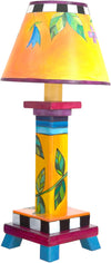 Milled Candlestick Lamp –  Floral vine motif done in a juicy, vibrant color palette