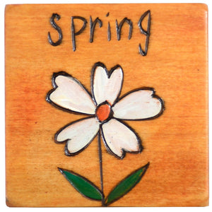 Set of seasonal scene and icon magnets to mark the changing seasons on your large Sticks calendar, spring flower magnet