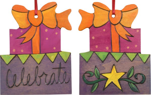 Present Ornament –  Bright and playful gifts ornament, "Celebrate"