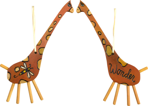 "Wonder" giraffe with a bee icon design