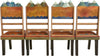 Sticks Chair Set with Leather Seats –  Rustic chair set with rolling four seasons mountain landscapes