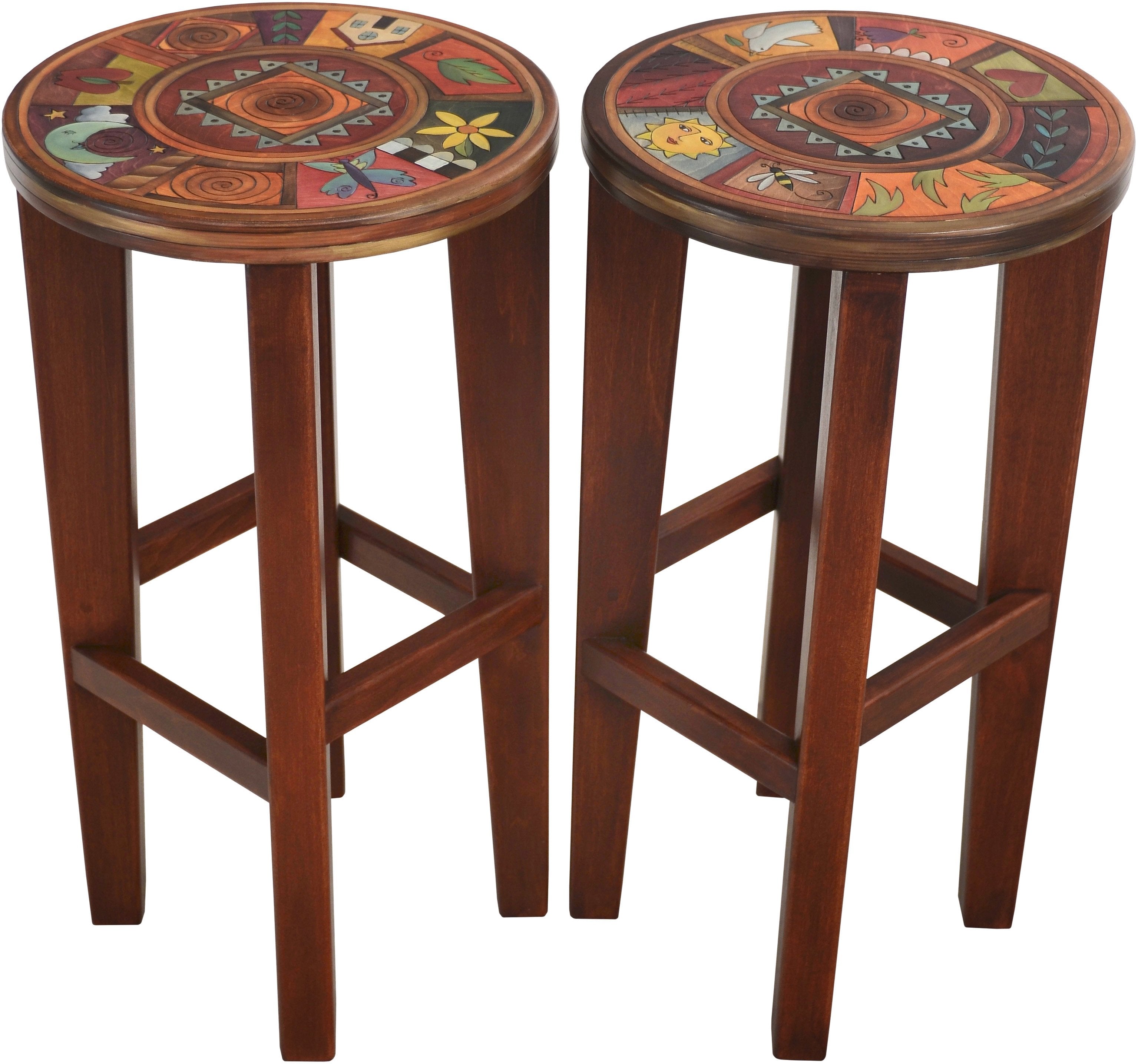 Round Stool Set D711369 | Sticks Handmade