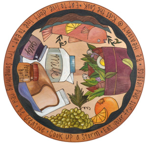 20" Lazy Susan – Food and grocery themed lazy susan with coordinating word border is the perfect lazy susan to serve family meals from