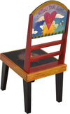 Sticks Side Chair –  Eclectic folk art chair with tree of life landscape and floral motifs, "Follow Your Heart"