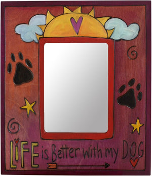 Sticks handmade 5x7" picture frame with dog theme