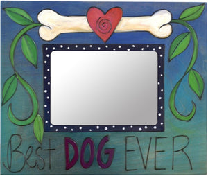 Sticks handmade 5x7" picture frame with dog theme