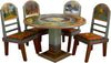 Sticks handmade dining table with lovely four seasons landscape and matching chairs