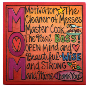 7"x7" Plaque –  "MOM" titles plaque design