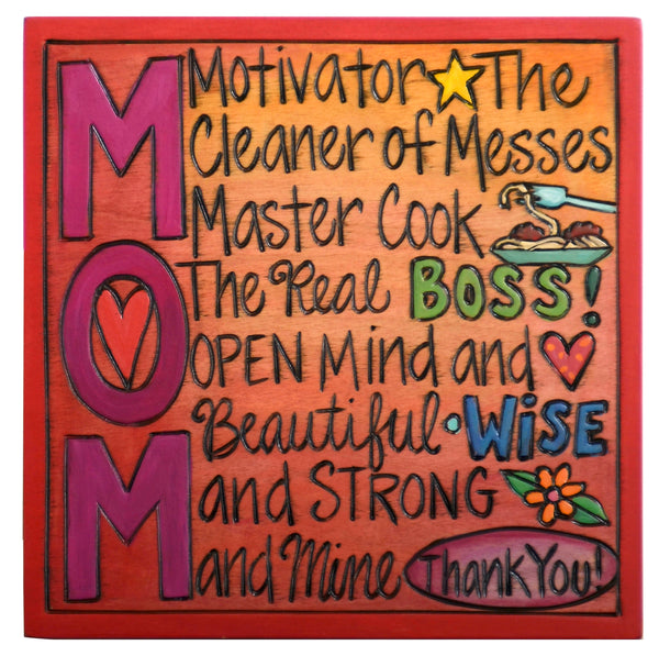 7"x7" Plaque –  "MOM" titles plaque design