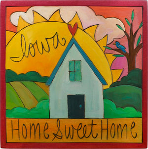 7"x7" Plaque –  Iowa is "home sweet home"