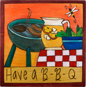 7"x7" Plaque –  "Have a BBQ" grill motif