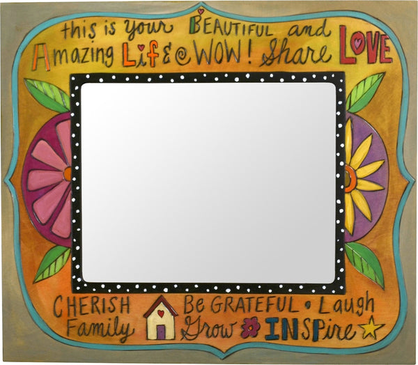 8"x10" Frame –  Golden floral motif frame with inspirational phrases