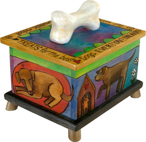 Pet Treat Box – Whimsical "who wants a treat?" dog treat box
