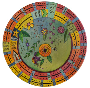 20" Cribbage Lazy Susan –  This cheery cribbage lazy susan is reminiscent of Spring and new beginnings