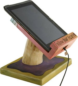 Cookbook and Tablet Stand –  Follow Your Heart cookbook and tablet stand with warm theme and vine along top