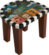 Short Stool Set –  Stool set with sun and clouds/moon and stars motif