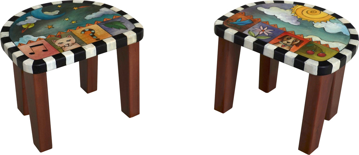 Short Stool Set D712556 | Sticks Handmade