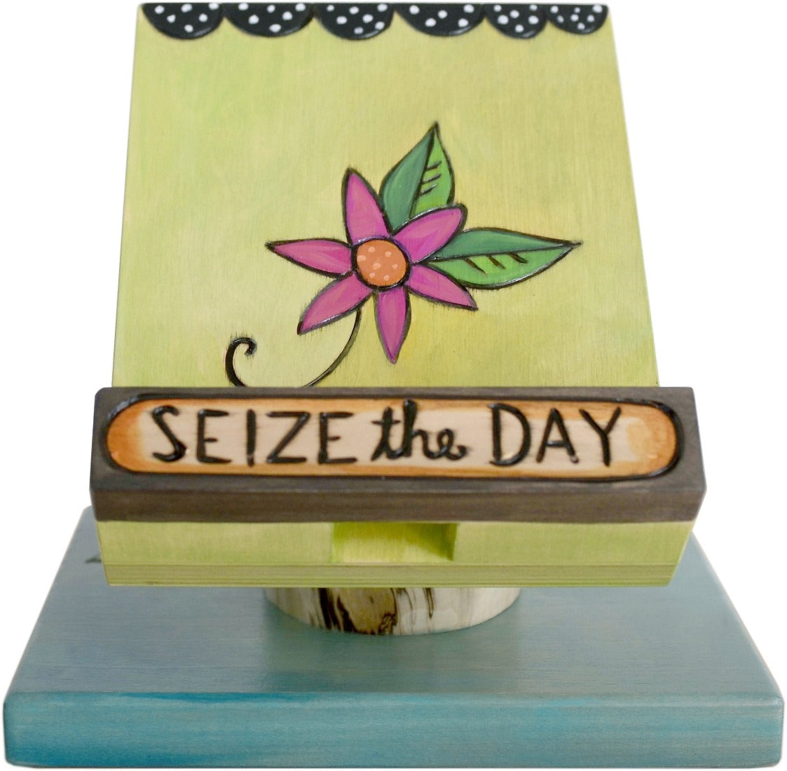 Cookbook and Tablet Stand –  Seize the Day cookbook and tablet stand with flower motif