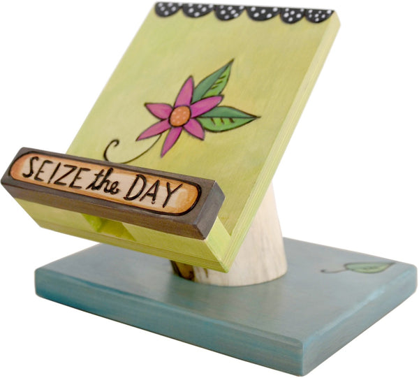 Cookbook and Tablet Stand –  Seize the Day cookbook and tablet stand with flower motif