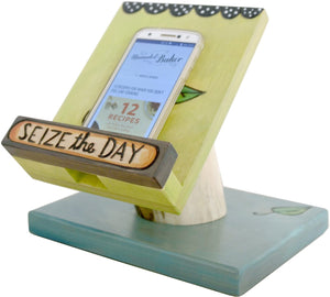 Cookbook and Tablet Stand –  Seize the Day cookbook and tablet stand with flower motif