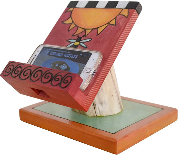 Cookbook and Tablet Stand –  Cookbook and Tablet Stand with sun and bee motif