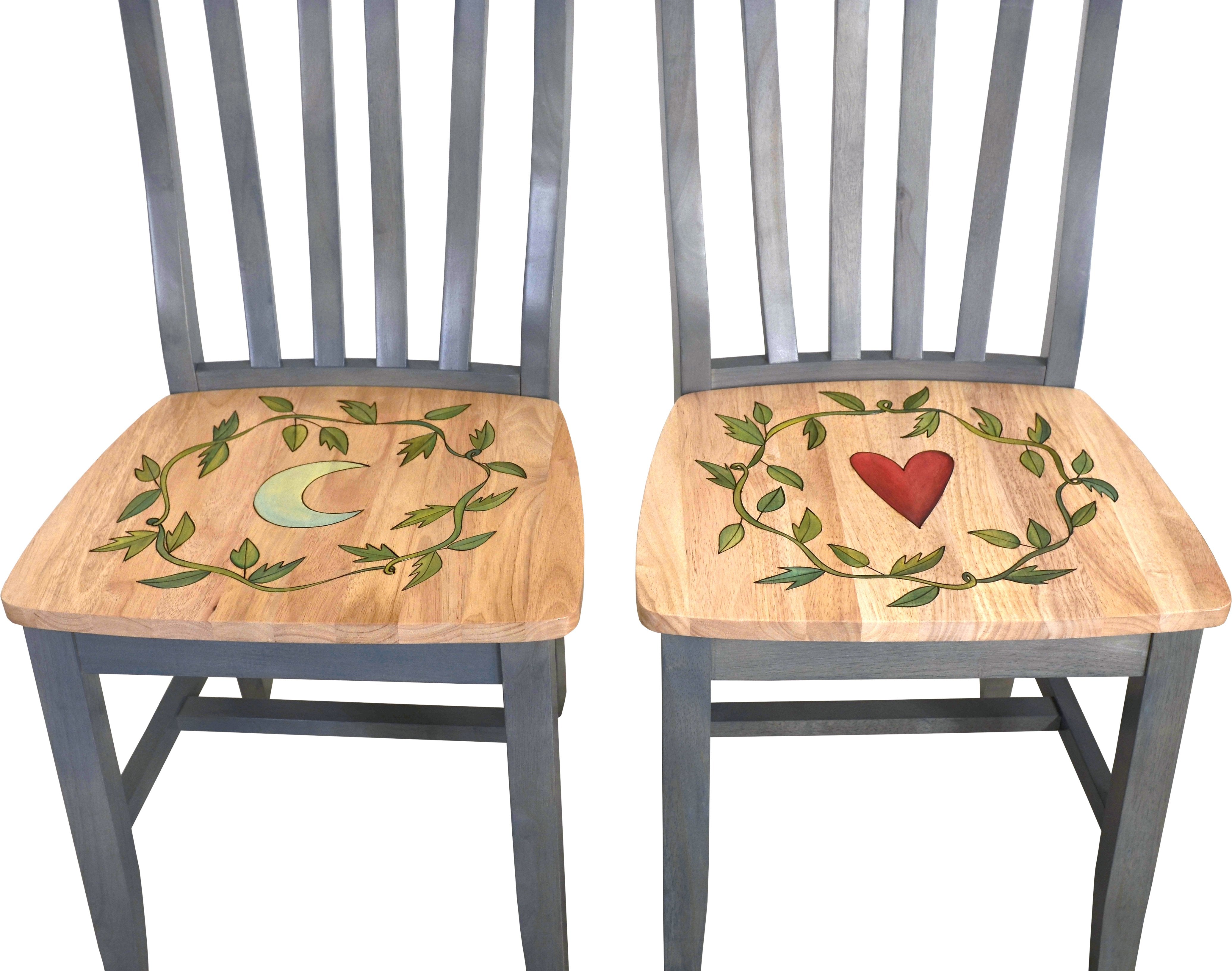 Pops Chair Set –  Chair set with Moon, Heart, Sun and Star motif with vines