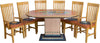 Oval Dining Table –  "At this Moment, At this Time, Life is Beautiful" dining table with bohemian motif