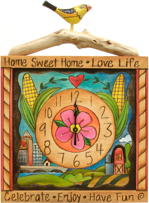 Square Wall Clock –  This clock motif honors our home of Des Moines, Iowa