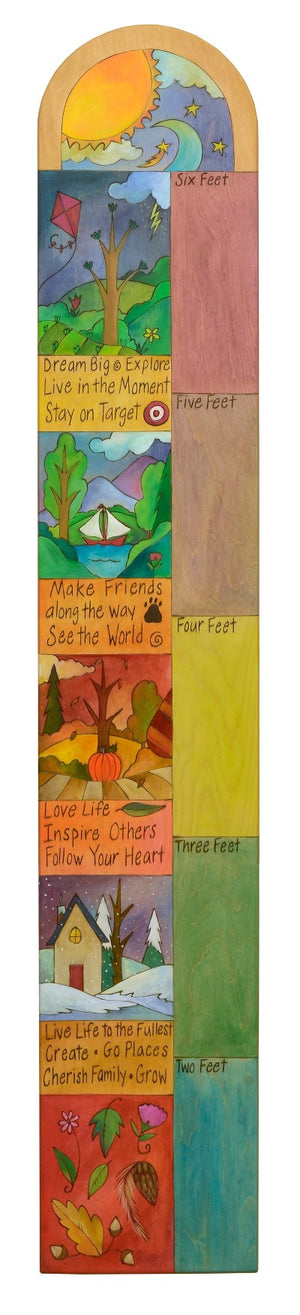 Everlasting Growth Chart –  Colorful four seasons landscape scenes intermixed with inspirational phrases for your little ones to read as they grow