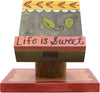 Cookbook and Tablet Stand –  Lovely pastel toned recipe holder with vine motifs, "Life is Sweet" 