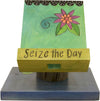 Cookbook and Tablet Stand –  Lovely and colorful recipe holder with floral motifs, "Seize the Day"