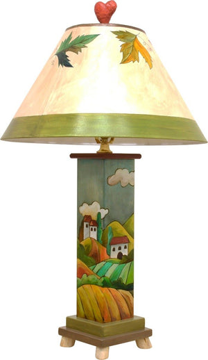 Box Table Lamp –  A charming Tuscan landscape designed lamp