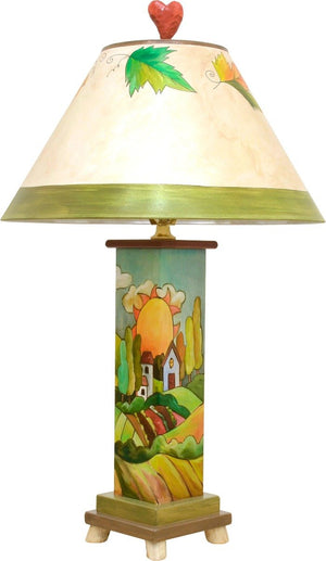 Box Table Lamp –  A charming Tuscan landscape designed lamp