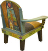 Friedrich's Chair and Matching Ottoman –  Crazy quilt and floating icon motifs mix on this cute and funky chair and ottoman set