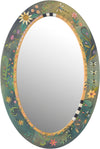 Oval Mirror –  Beautiful floral motif with bees flying about