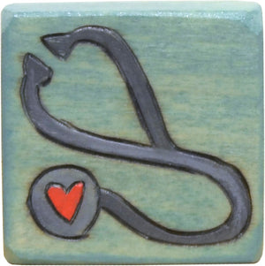 Small Perpetual Calendar Magnet –  Small perpetual calendar magnet with a stethoscope motif for your doctor appointments
