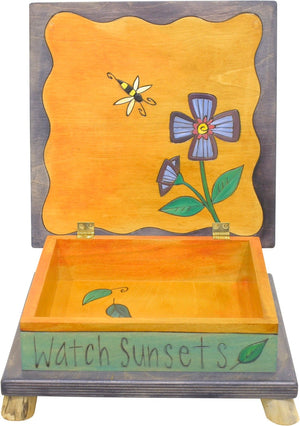 Keepsake Box – Lovely box with a family home nestled into a landscape motif