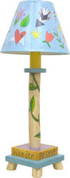 Log Candlestick Lamp –  Dreamy floating icon and vine motif log lamp