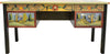 Large Desk –  "Seek knowledge, read books" desk with boxed icons and lovely landscape motifs all over