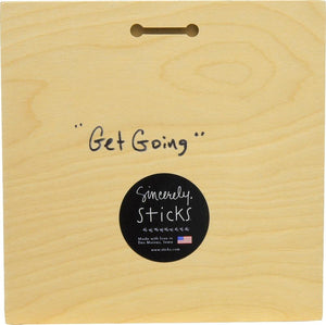 "Get Going" Plaque – A four seasons landscape reminds us to "seek adventure" back view