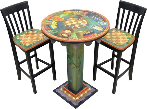 Bar Height Table and Stool Set
