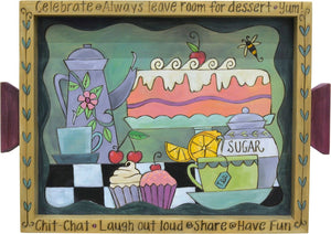 Small Rectangular Tray –  Cute and colorful dessert tray motif