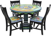 Vibrant celestial moon phase themed four seasons table motif