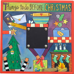 "Things to do before Christmas" themed Christmas countdown plaque