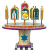 Tablet Menorah – Lovely and colorful 3D folk art menorah back view