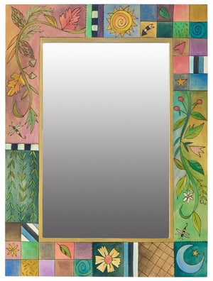 Rectangular Mirror – Beautiful four seasons vine and patchwork with icons motif