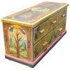 Large Dresser – Classic, romantic floral and tree of life themed dresser design side view