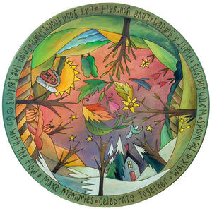 20" Lazy Susan –  Four seasons themed lazy susan with a changing tree of life in each season
