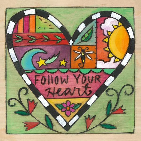 "Mi Corazon" crazy quilt plaque motif